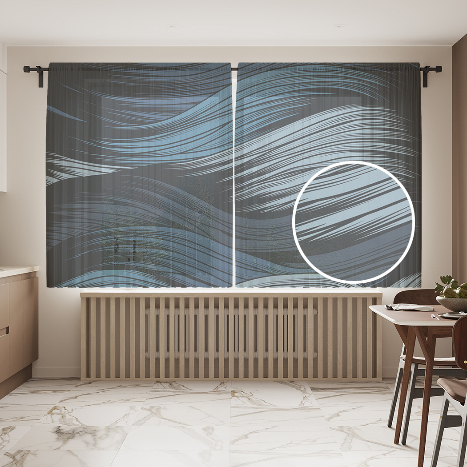 

Шторы и тюль tul_88374_145x180 Текстильные волны JoyArty, Текстильные волны