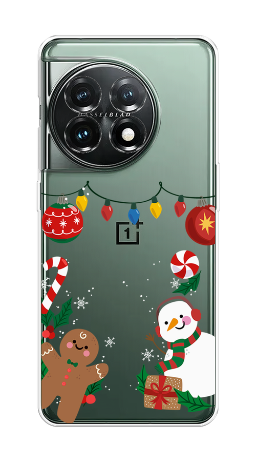 

Чехол на OnePlus 11 "Новогоднее настроение", Коричневый;красный;зеленый, 153650-5