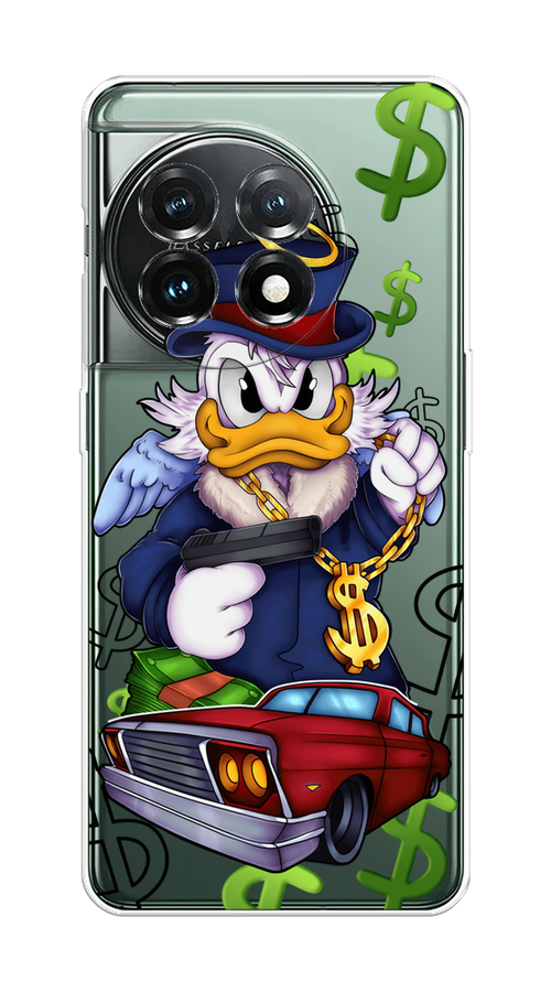 

Чехол на OnePlus 11 "Scrooge McDuck with a Gold Chain", Красный;синий;белый, 153650-6