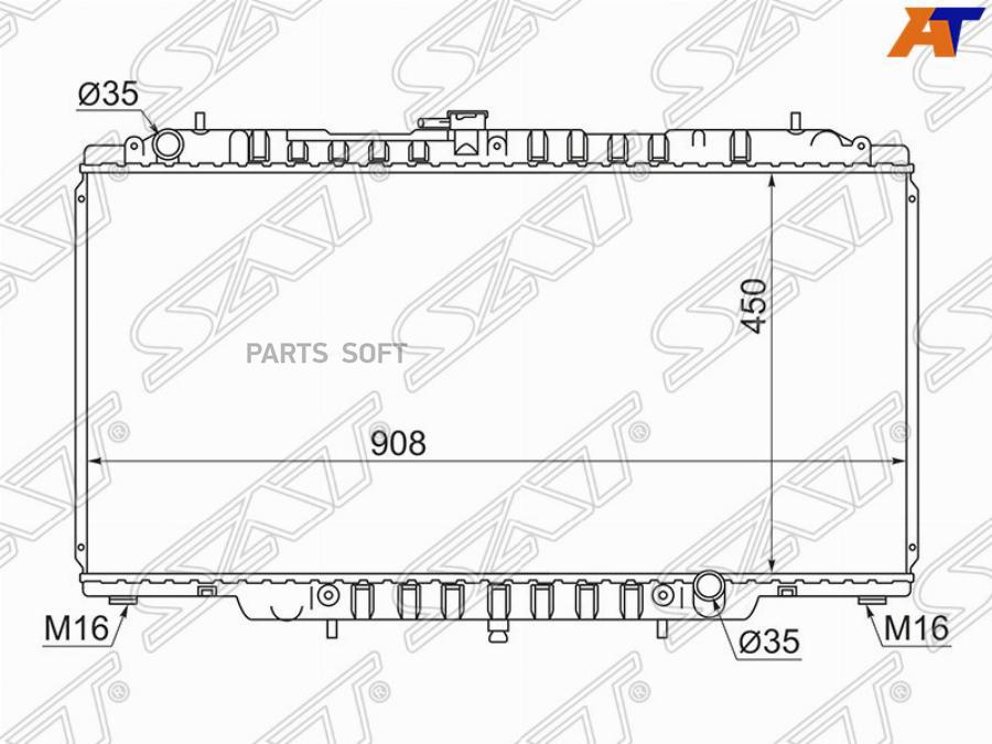 

SAT Радиатор NISSAN PATROL/SAFARI TB45E 98-02