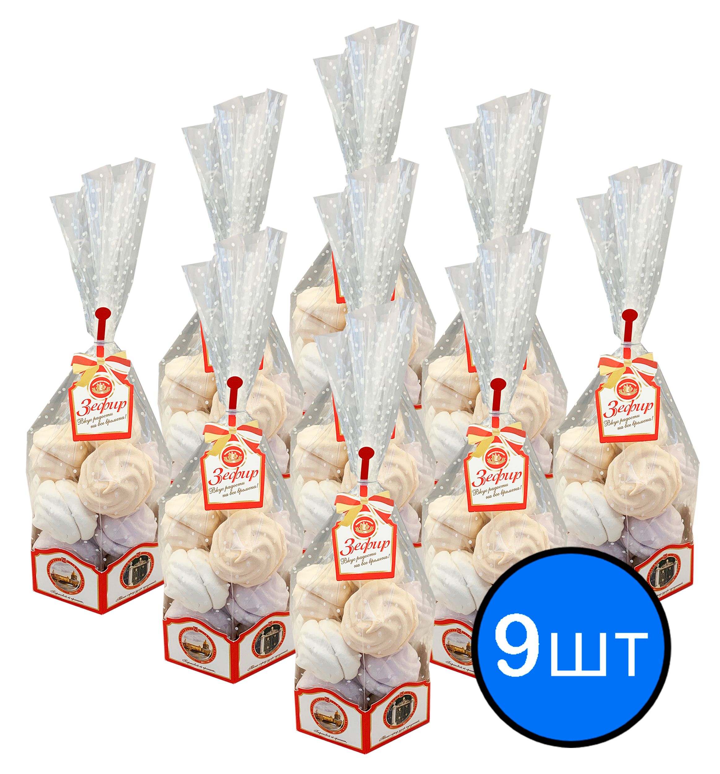 

Зефир "Зефирное облачко" АССОРТИ (С-Петербург), КФ КРОНШТАДТСКАЯ, 250г х 9шт