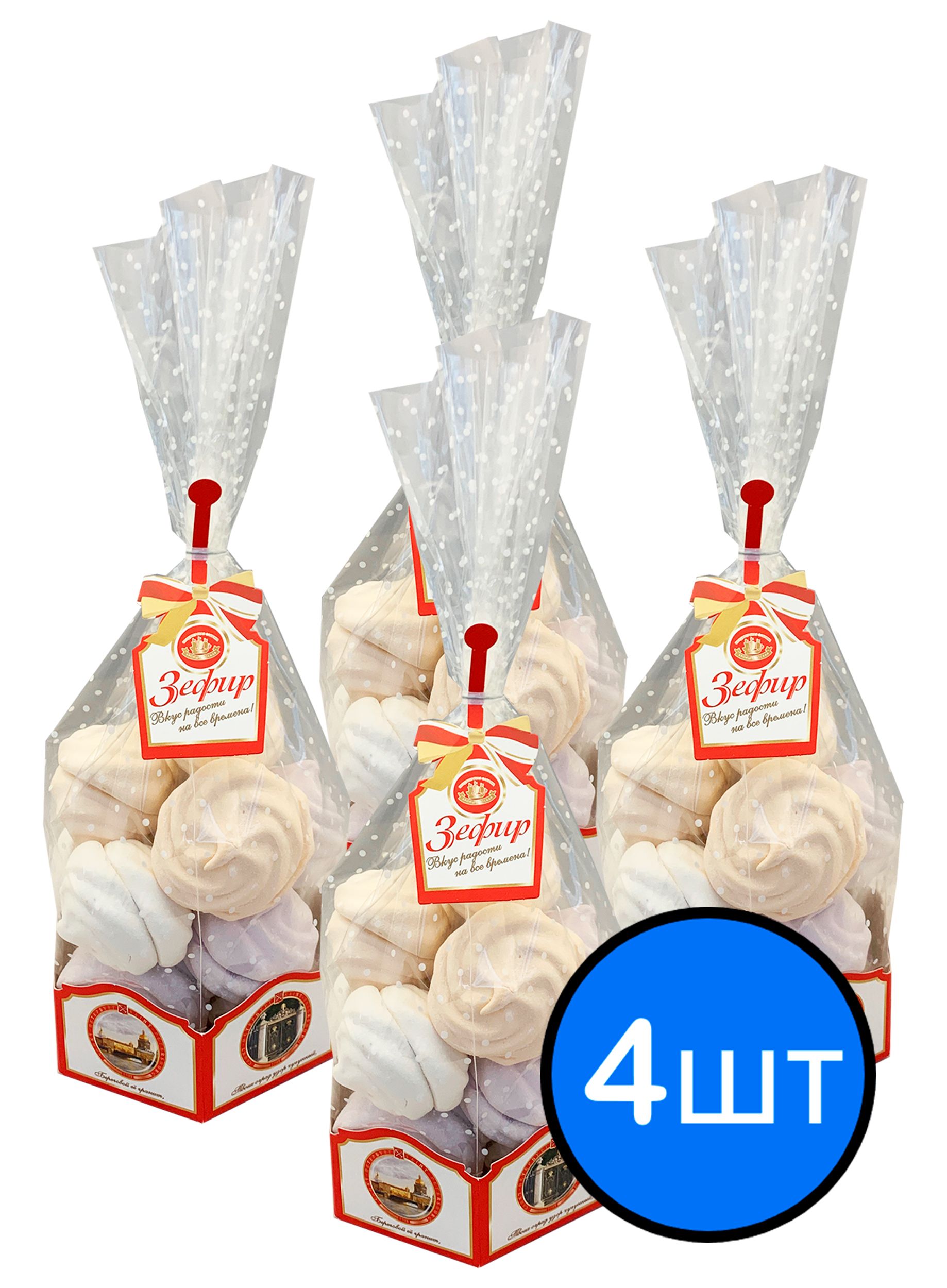 

Зефир "Зефирное облачко" АССОРТИ (С-Петербург), КФ КРОНШТАДТСКАЯ, 250г х 4шт