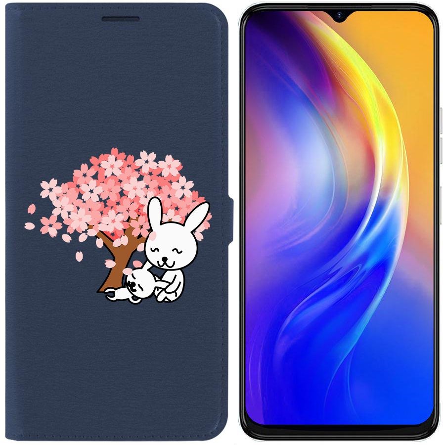 

Чехол-книжка Eco Book для Tecno Spark 10C Кролики, Синий