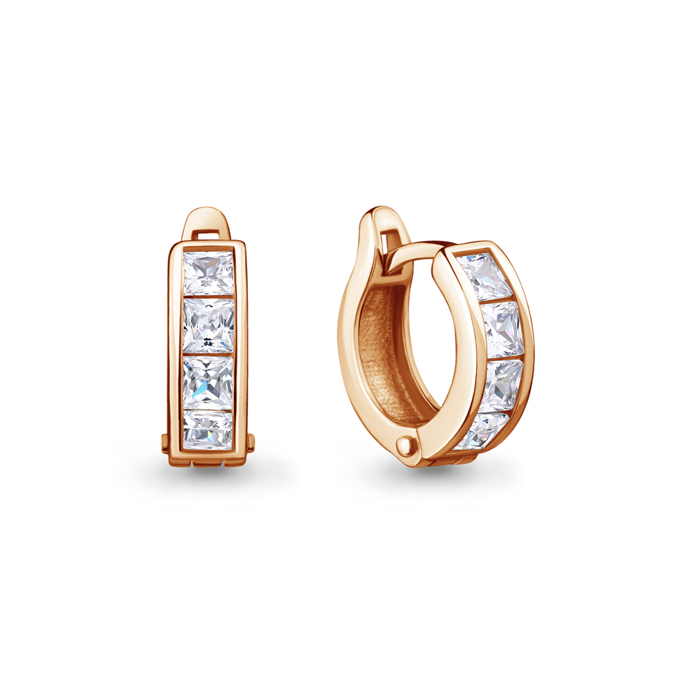 

Серьги из серебра с фианитом Aquamarine 43054А_925_з, 43054А_925_з
