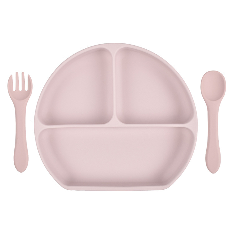 фото Набор силиконовой посуды для детей dd&siliconeset круглая тарелка на присоске 690ddмf