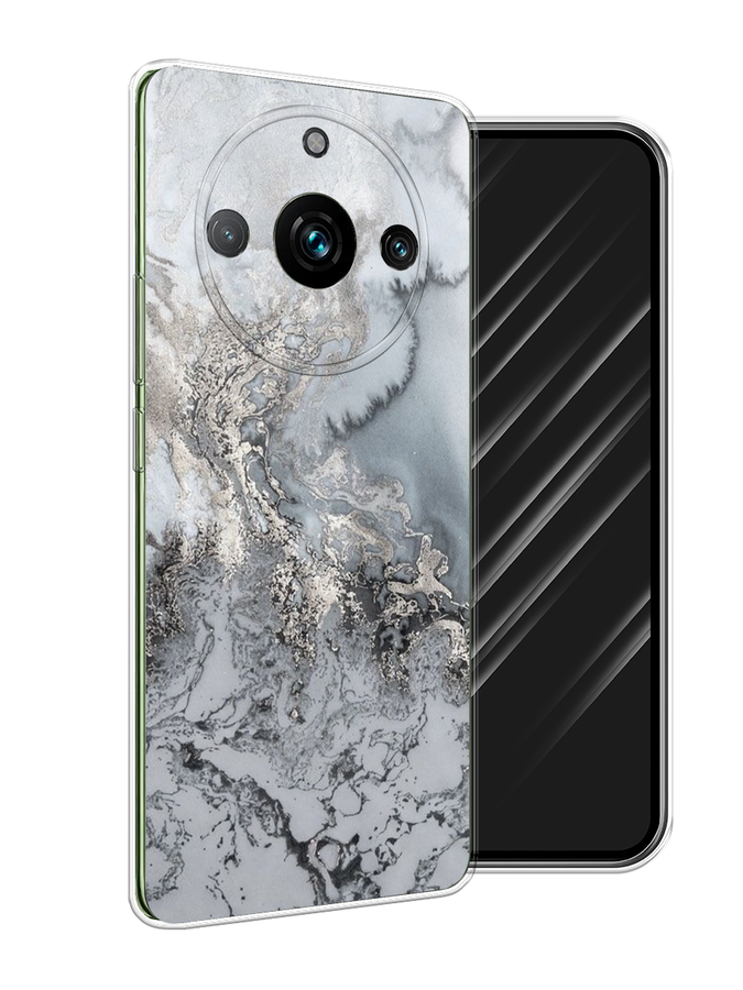 

Чехол Awog на Realme 11 Pro "Морозная лавина серая", Серый;серебристый