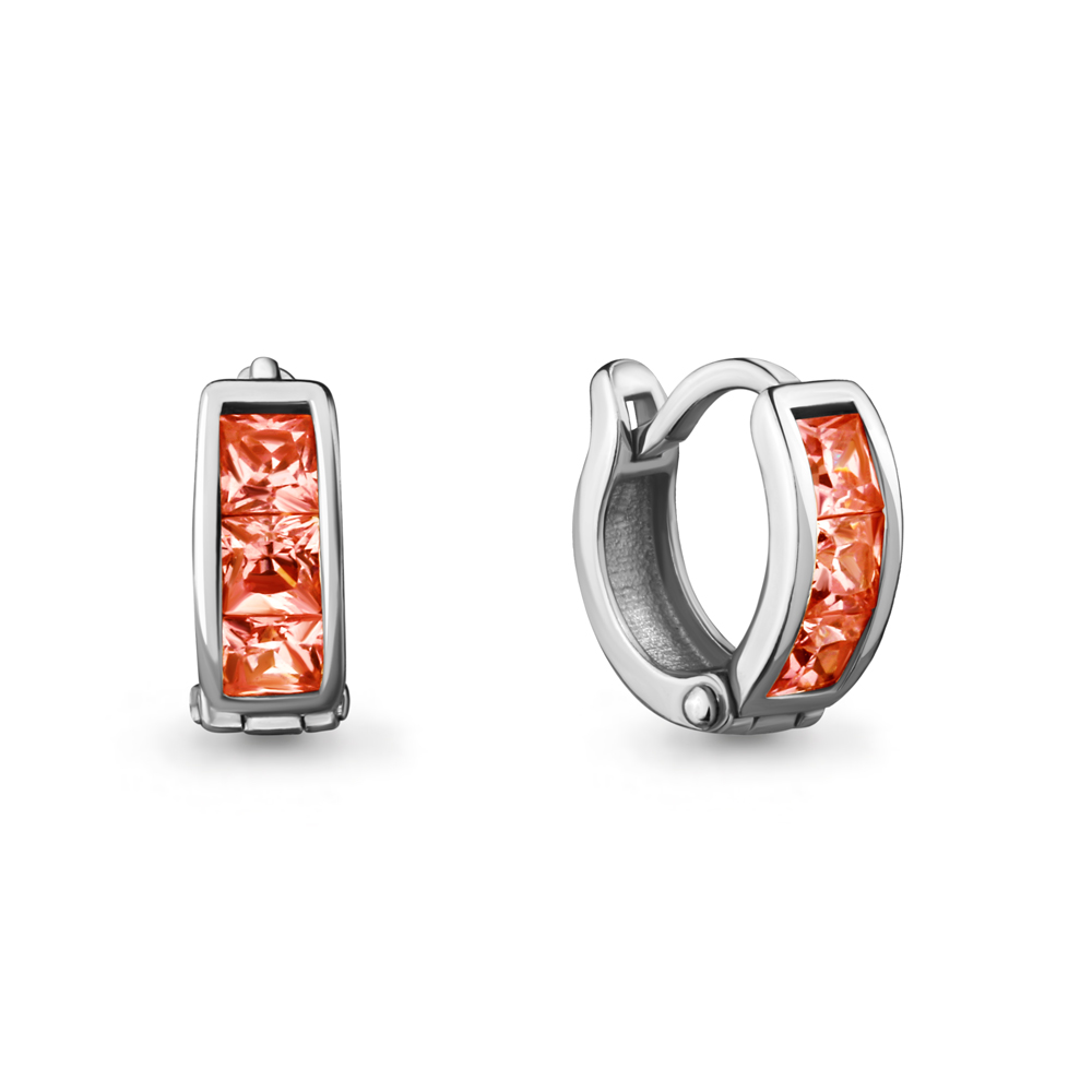 

Серьги из серебра с фианитом Aquamarine 43053Е_925_р, 43053Е_925_р