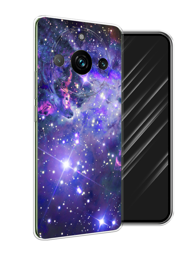 

Чехол Awog на Realme 11 Pro "Яркая галактика", Фиолетовый