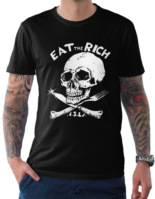 фото Футболка мужская design heroes eat the rich черная xl