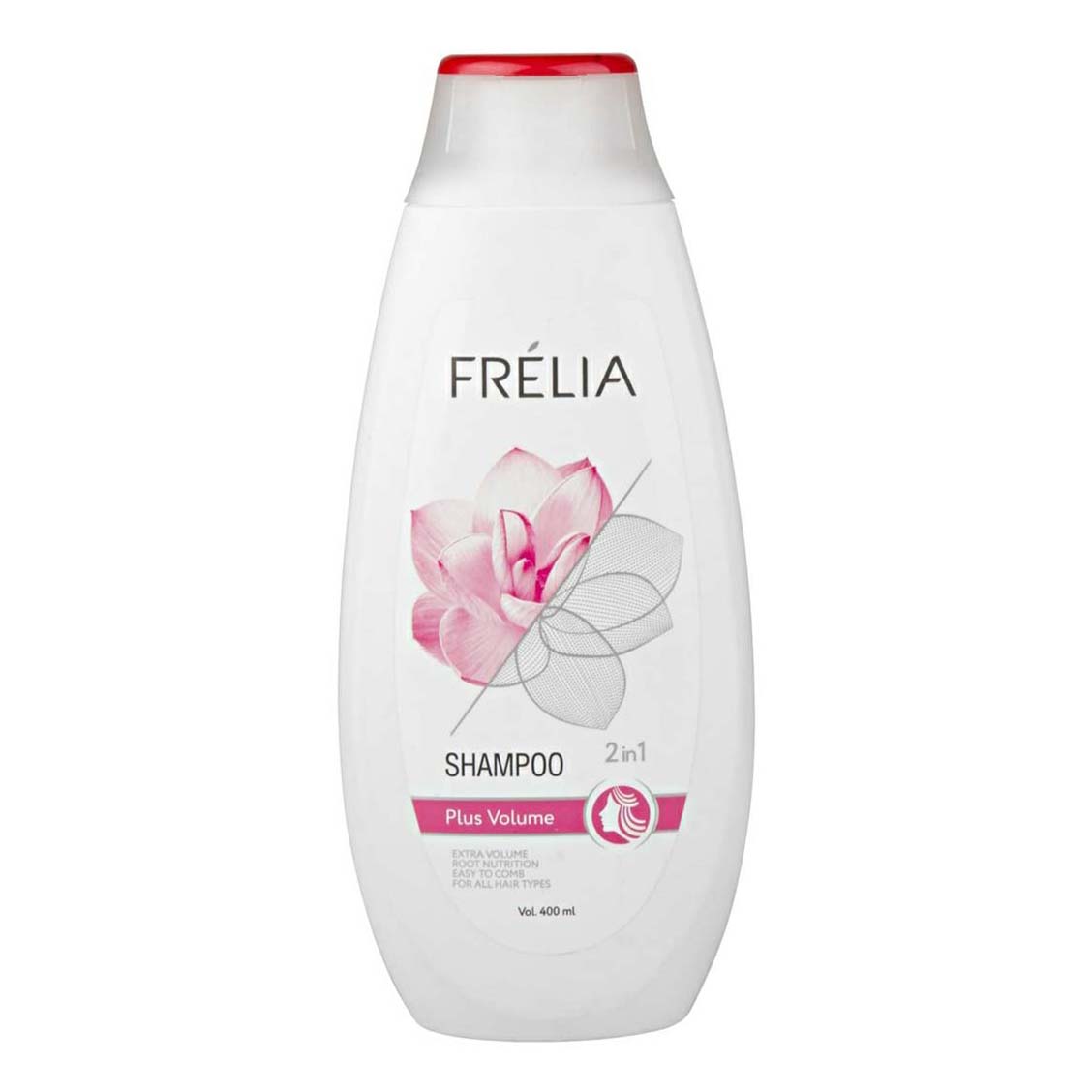 фото Шампунь frelia plus volume 2 в 1 шампунь и кондиционер для придания объема волосам 400 мл
