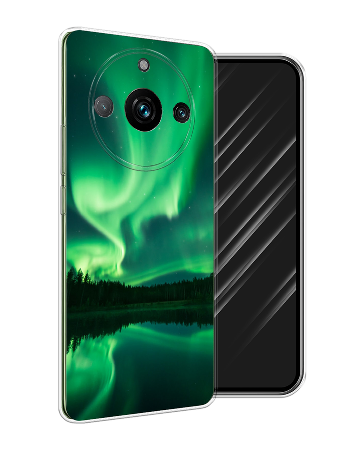 

Чехол Awog на Realme 11 Pro "Ночные пейзажи 7", Зеленый;черный