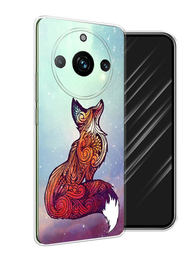 

Чехол Awog на Realme 11 Pro "Лиса 1", Голубой;фиолетовый