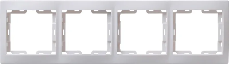 Рамка IEK Кварта РВ-4-КБ, 4-х постовая, вертикальная, белая