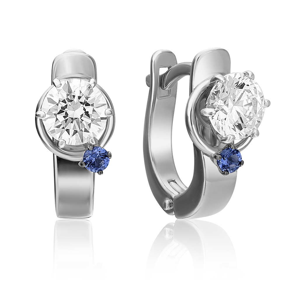 

Серьги женские из золота ЮЗ Платина 02-4244-00-504-1120-38, swarovski, 02-4244-00-504-1120-38