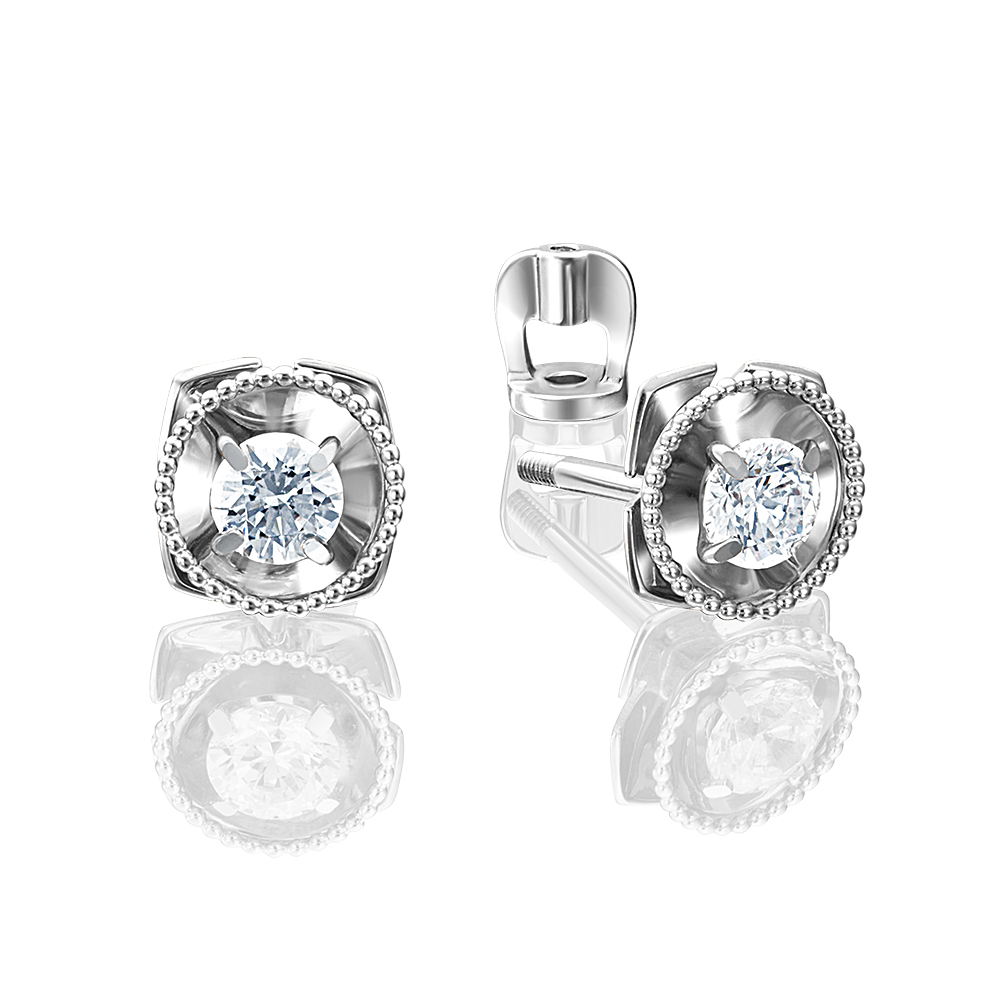

Серьги-пусеты из золота ЮЗ Платина 02-4187-00-501-1120-38, swarovski, 02-4187-00-501-1120-38