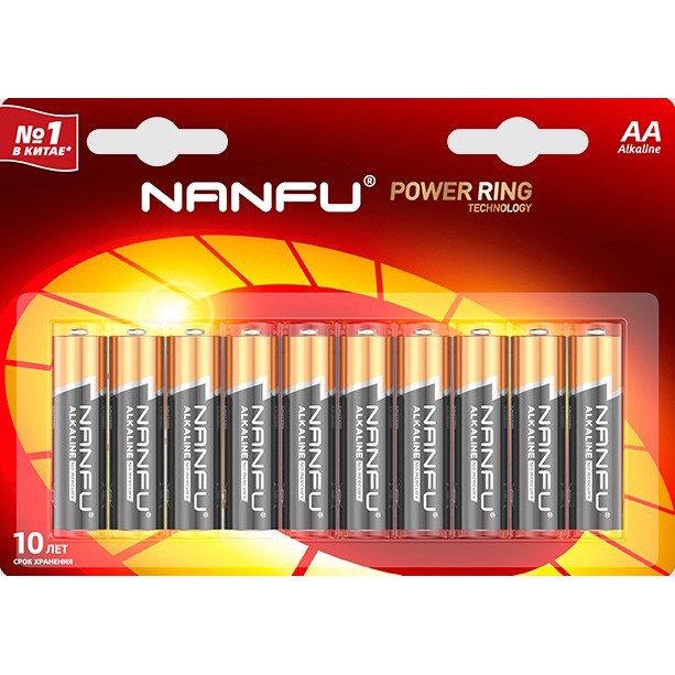 Батарейка Nanfu щелочная AA (10шт.)