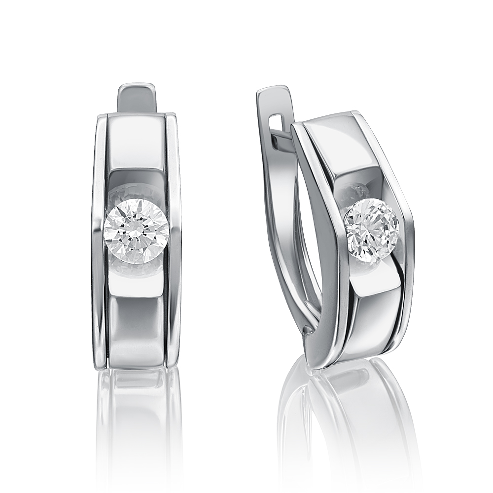 

Серьги женские из золота ЮЗ Платина 02-4138-00-501-1120-38, swarovski, 02-4138-00-501-1120-38
