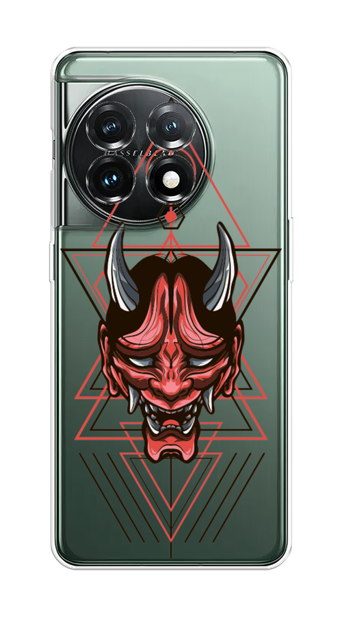 

Чехол на OnePlus 11 "Hanya Oni mask", Серый;красный;черный, 153650-4