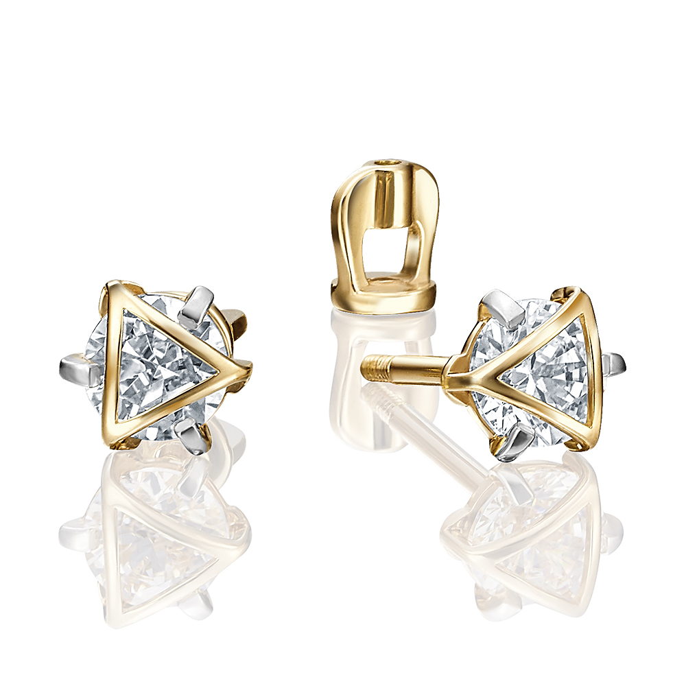 

Серьги-пусеты из золота ЮЗ Платина 02-4116-00-501-1130-38, swarovski, 02-4116-00-501-1130-38