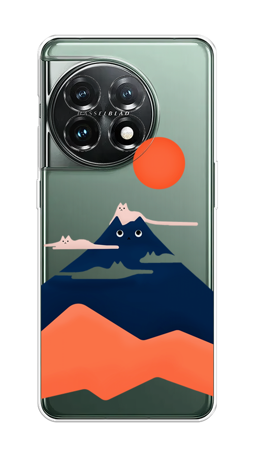 

Чехол на OnePlus 11 "Кот-гора", Черный;оранжевый, 153650-4