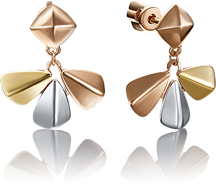 

Серьги подвески из комбинированного золота PLATINA jewelry 02-4106-00-000-1140-65, 02-4106-00-000-1140-65