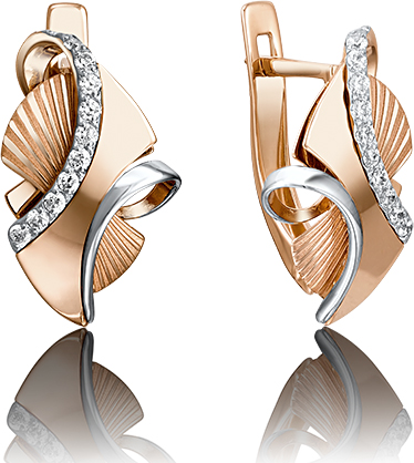 

Серьги женские из золота ЮЗ Платина 02-4060-00-401-1110-65, фианит, 02-4060-00-401-1110-65
