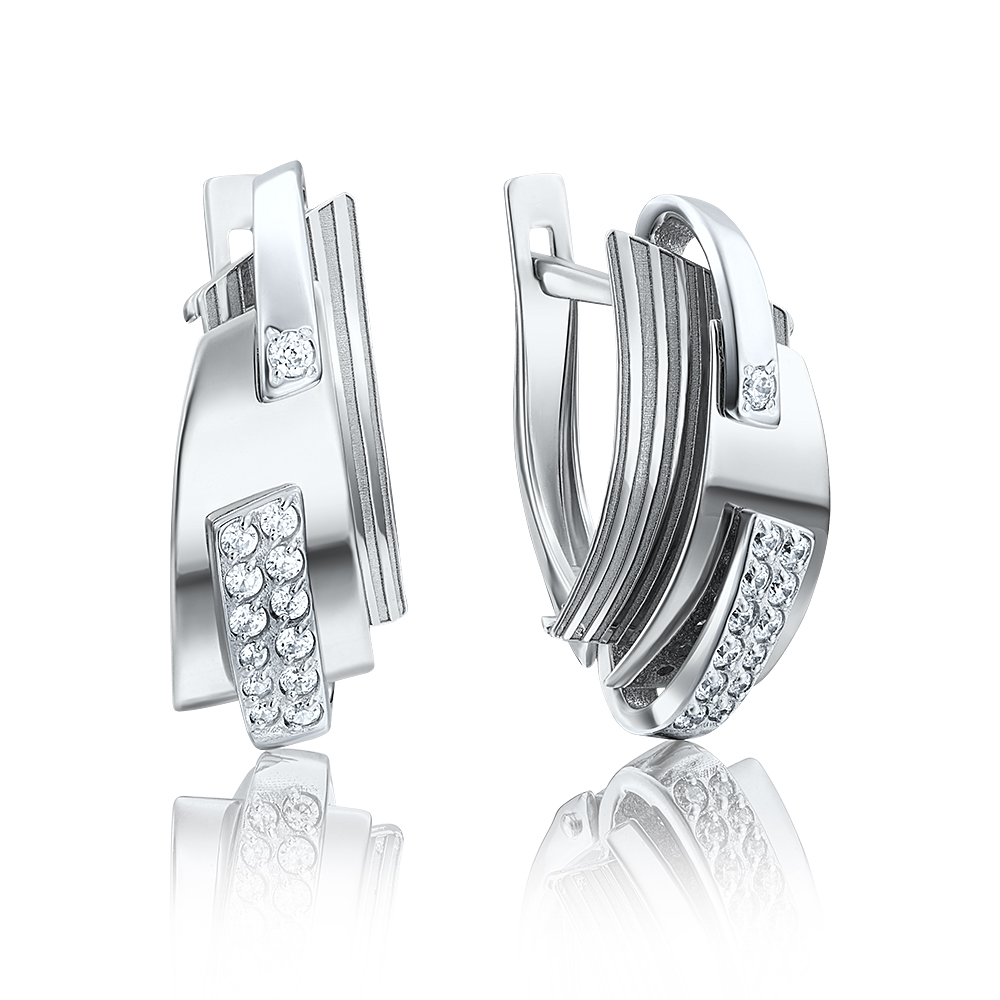 

Серьги женские из золота ЮЗ Платина 02-4044-00-401-1120-65, фианит, 02-4044-00-401-1120-65