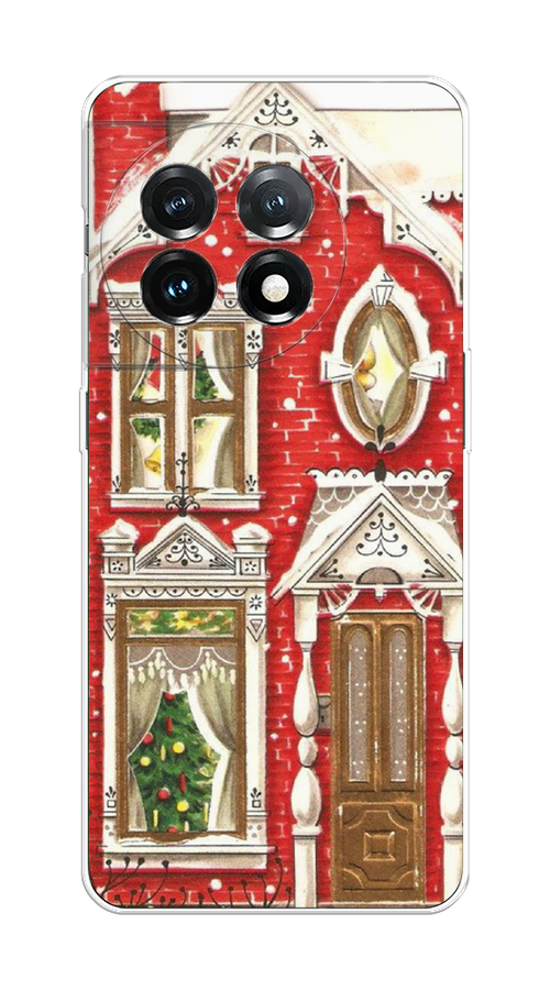 

Чехол на OnePlus 11 "Пряничный домик", Белый;красный;зеленый, 153650-5