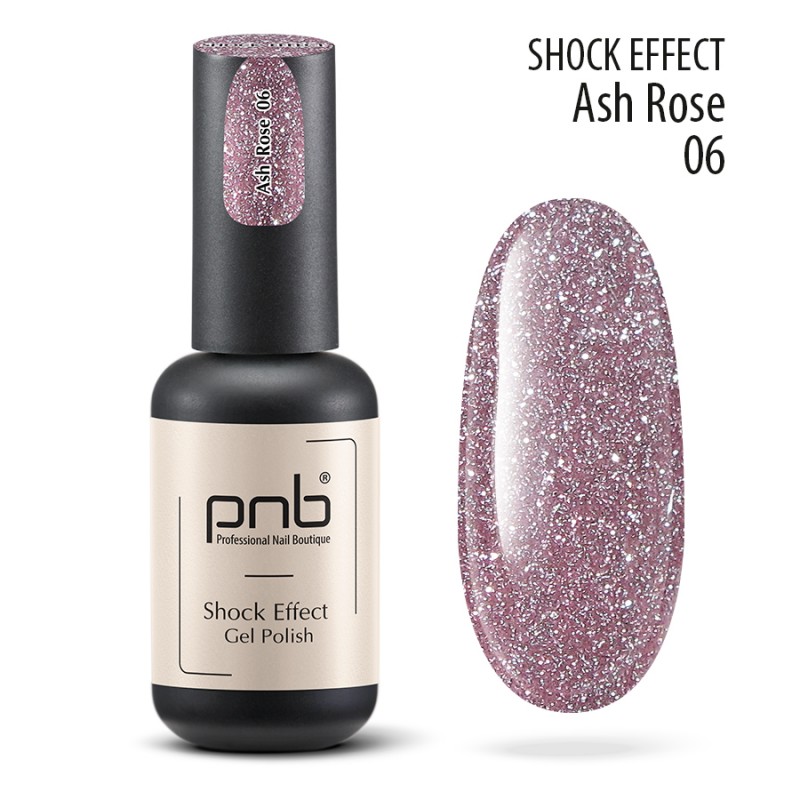 

Гель-лак для ногтей PNB Gel Polish SHOCK EFFECT светоотражающий UV LED 06 Ash Rose 8 мл, Gel Polish