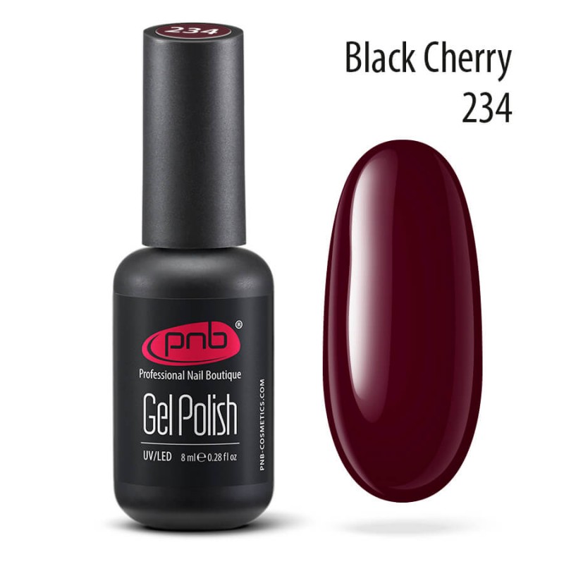 

Гель-лак для ногтей PNB Gel Polish 234 Black Cherry 8 мл, Gel Polish