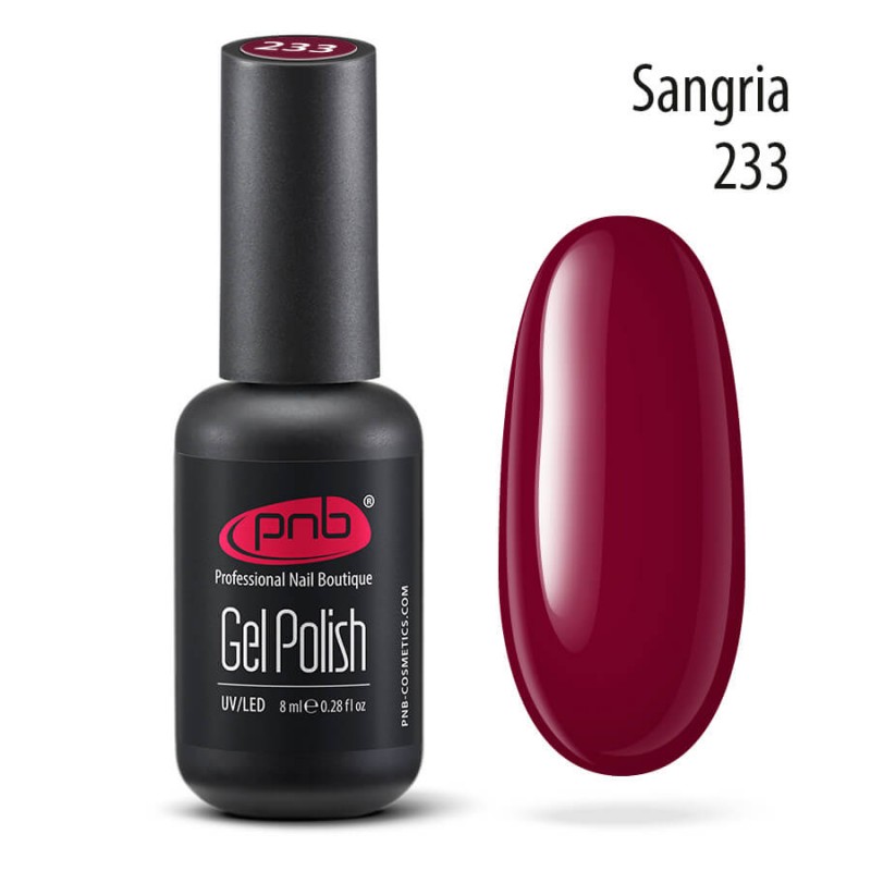 

Гель-лак для ногтей PNB Gel Polish 233 Sangria 8 мл, Gel Polish
