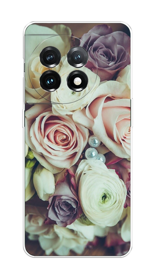 

Чехол на OnePlus 11 "Свадебный букет", Белый;фиолетовый, 153650-2