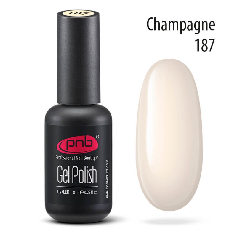 

Гель-лак для ногтей PNB Gel Polish 187 Champange 8 мл, Gel Polish