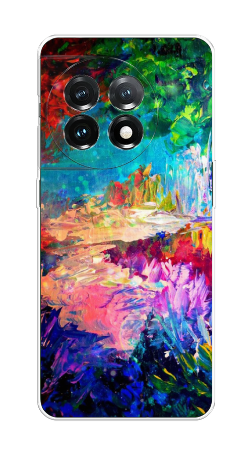 

Чехол на OnePlus 11 "Лес-гуашь", Синий;розовый;зеленый, 153650-4
