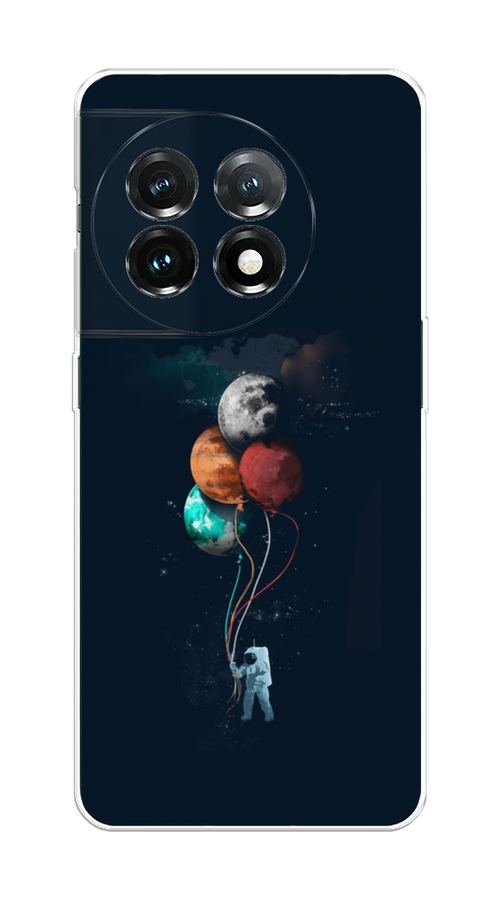 

Чехол на OnePlus 11 "Космонавт с шариками", Разноцветный, 153650-4