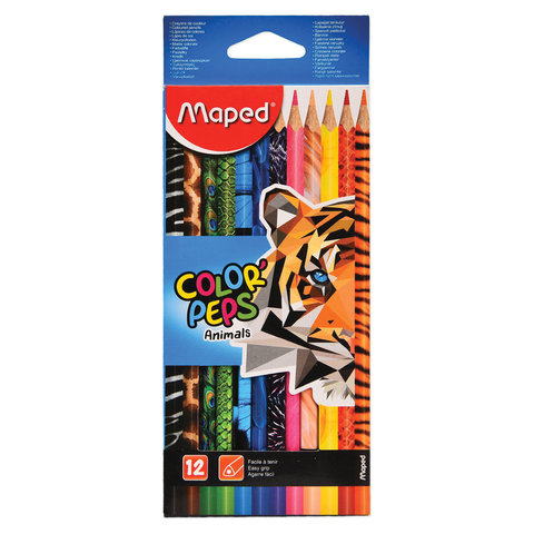 

Карандаши цветные Maped Color'Peps Animals', 12 цветов, 832212, 2 шт, Разноцветные