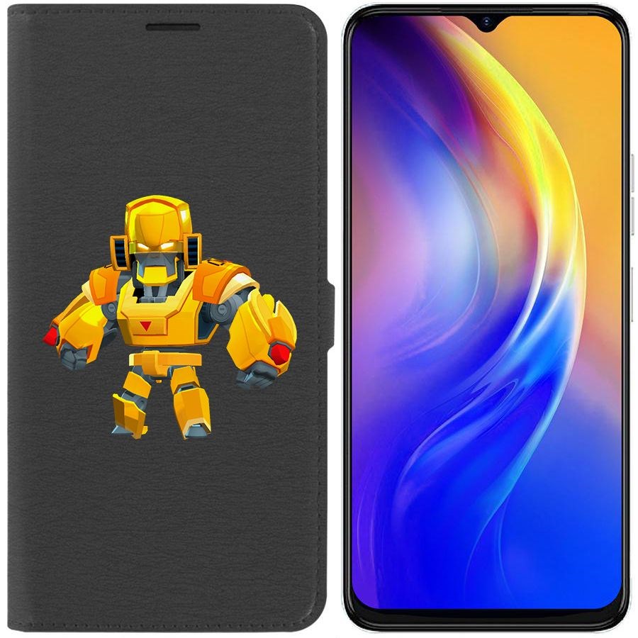 

Чехол-книжка Eco Book для Tecno Spark 10C Brawl Stars-Бо Золотой Меха