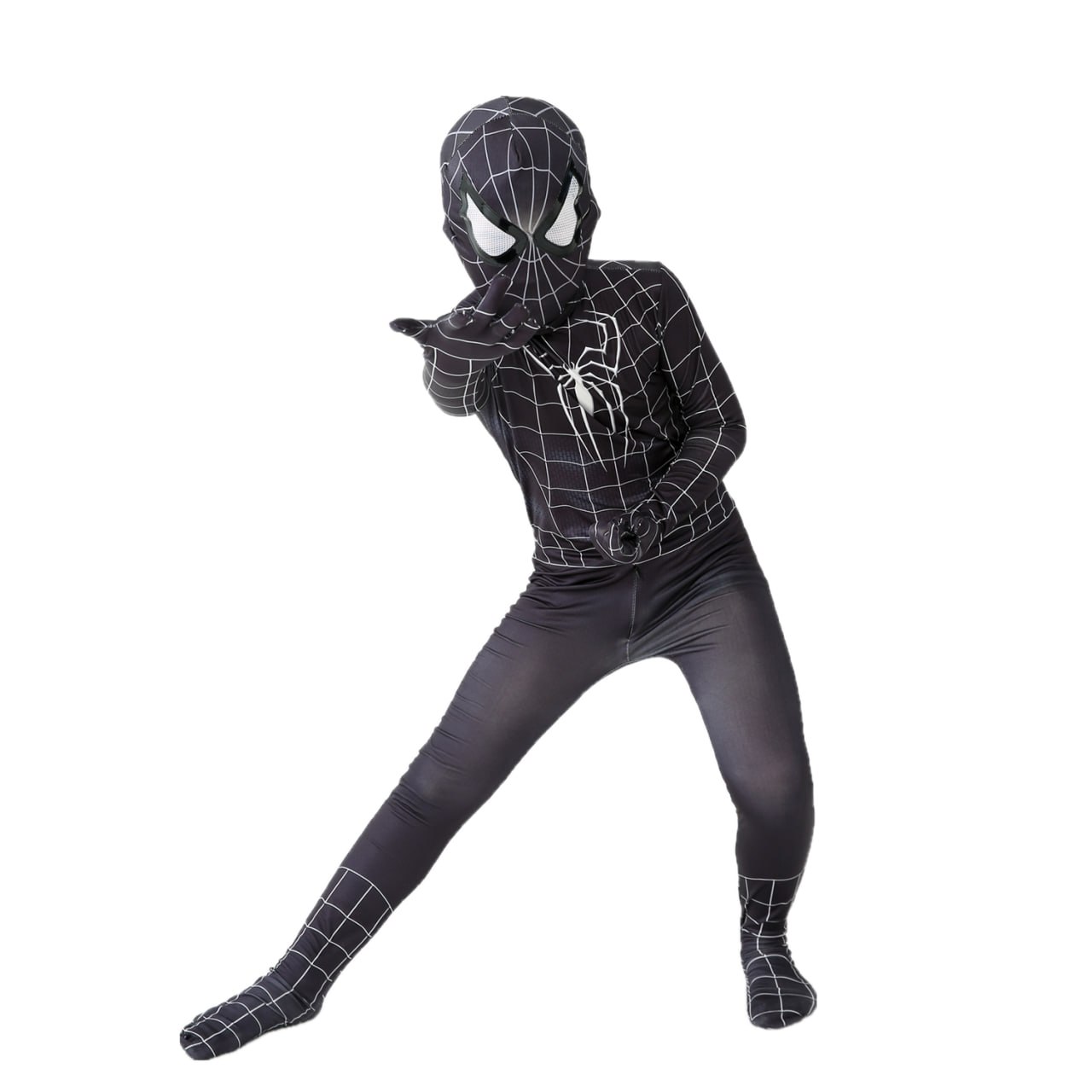 Карнавальный костюм Человек, Паук (черный) А5,  150 интерактивная маска hasbro человек паук со звуком