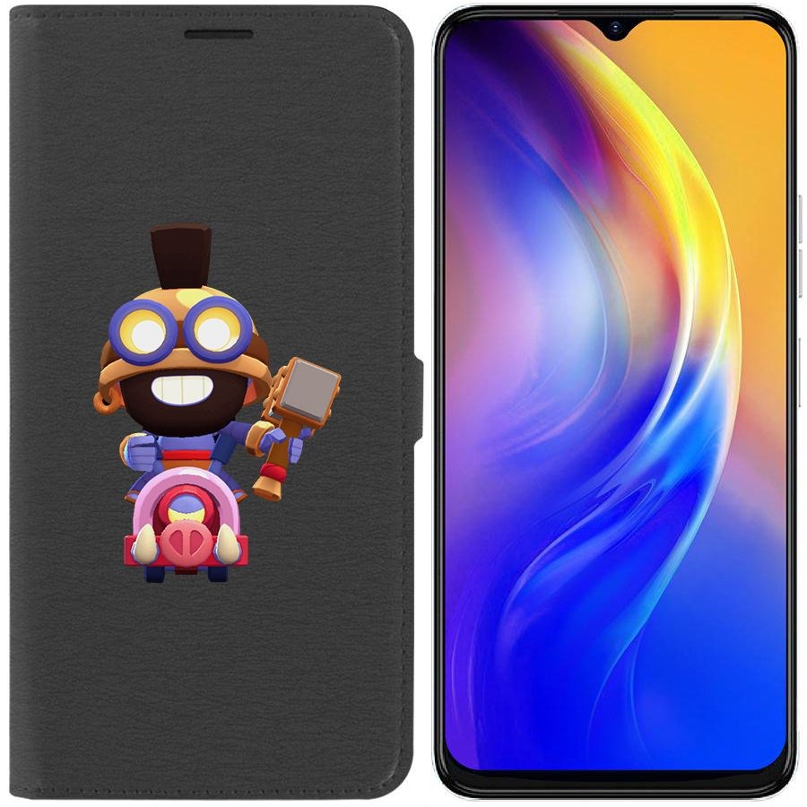 

Чехол-книжка Eco Book для Tecno Spark 10C Brawl Stars-Карл Всадник на кабане