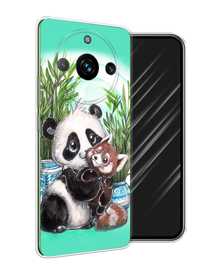 

Чехол Awog на Realme 11 Pro "Друзья зверята", Бирюзовый;белый;черный