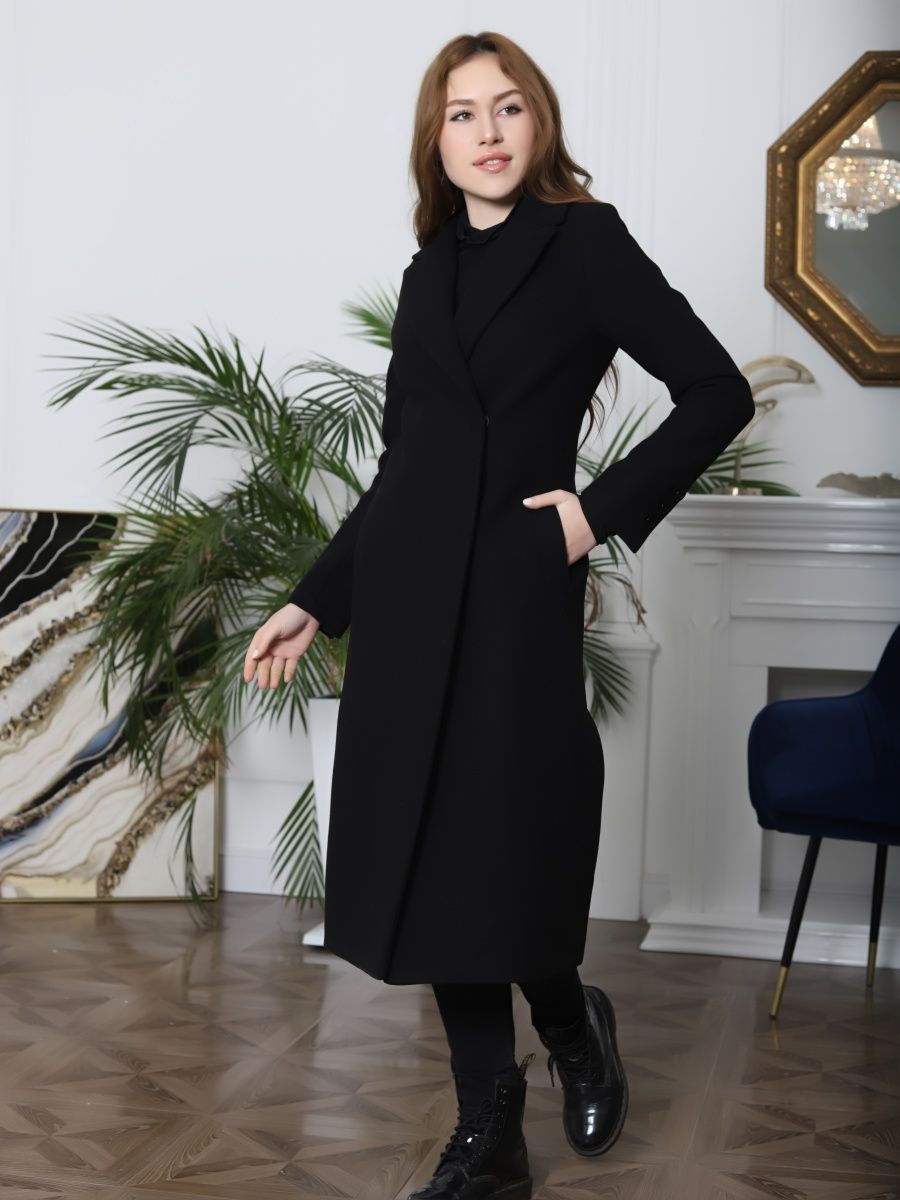 

Пальто женское Louren Wilton 2203 черное 44 RU, Черный, 2203