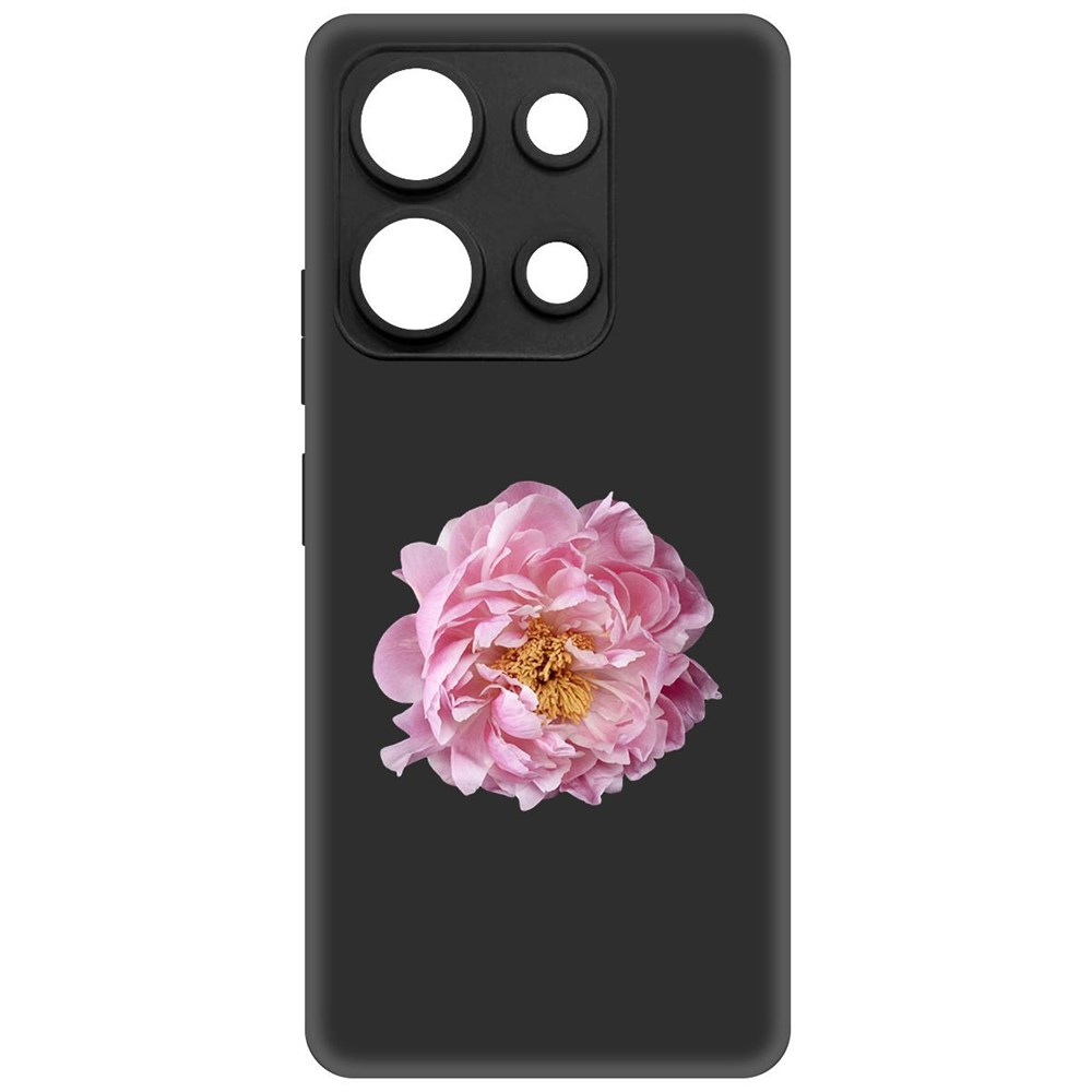 

Чехол-накладка Krutoff Soft Case Розовый пион для INFINIX Note 30 черный