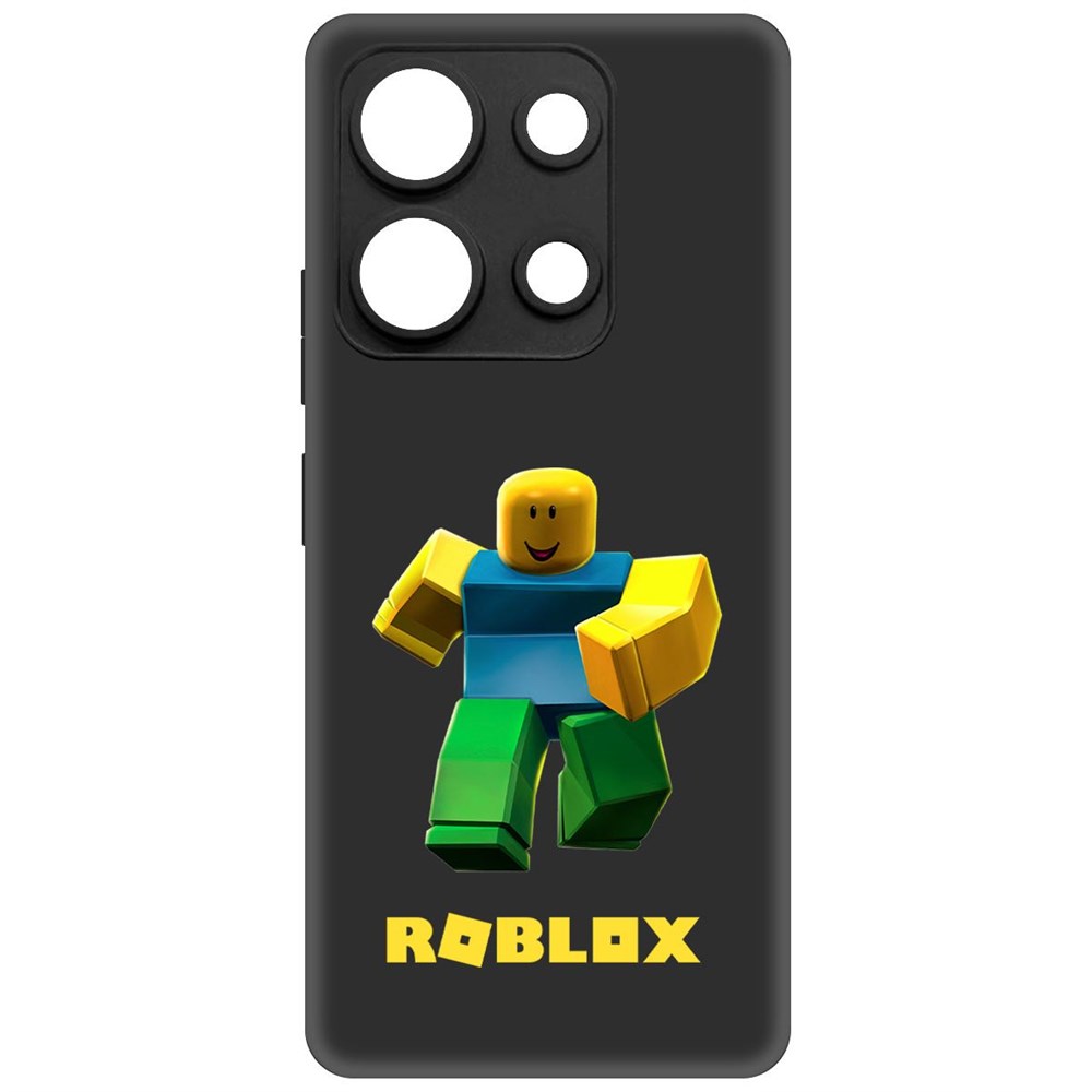 Чехол-накладка Krutoff Soft Case Roblox-Классический Нуб для INFINIX Note 30 черный