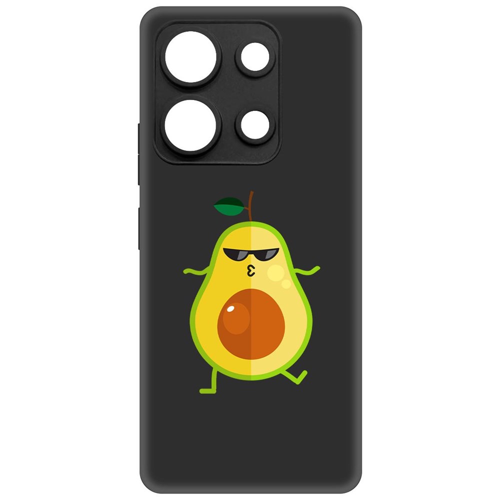 

Чехол-накладка Krutoff Soft Case Авокадо Стильный для INFINIX Note 30 черный