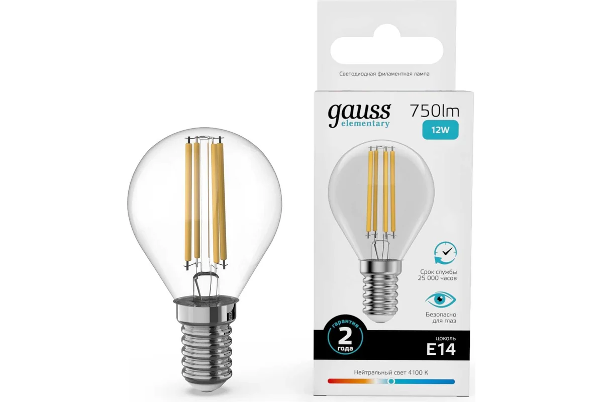 

Лампа светодиодная Gauss Filament Elementary 52122, Gauss Filament Elementary