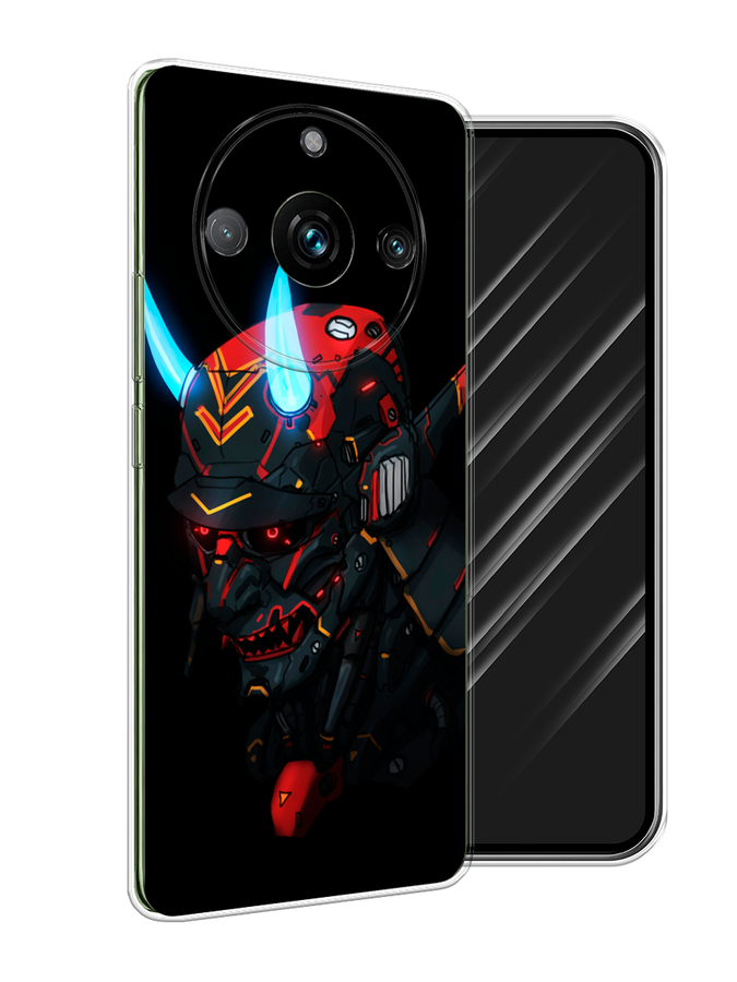 

Чехол Awog на Realme 11 Pro "Неоновый самурай", Черный;красный;голубой