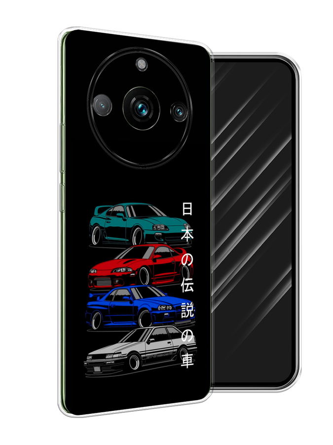 

Чехол Awog на Realme 11 Pro "JDM Legend cars", Зеленый;красный;синий