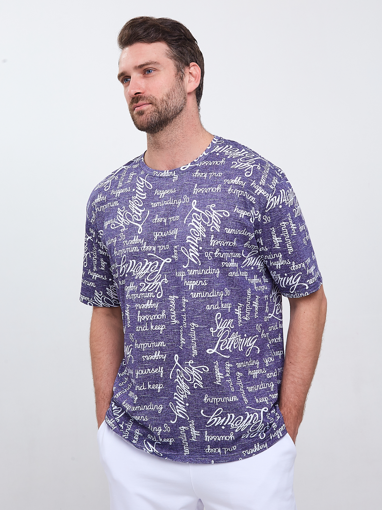 

Футболка мужская Jonquil 102301 фиолетовая XXL, Фиолетовый, 102301