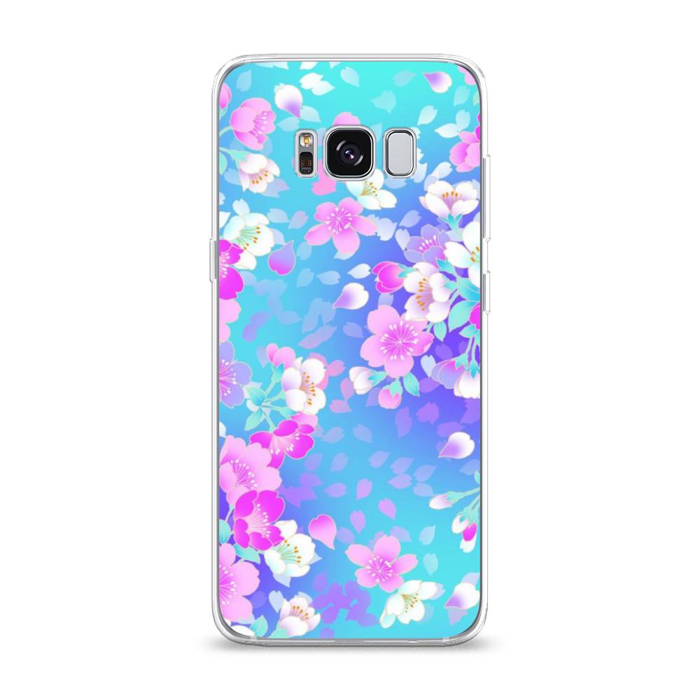 

Чехол Awog на Samsung Galaxy S8 "Яблоневые цветы", Голубой;розовый;белый, 24750-8