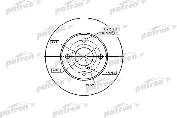 

Тормозной диск PATRON комплект 1 шт. PBD2719